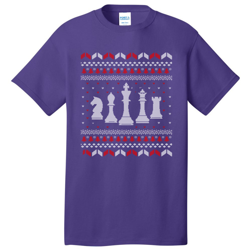 Hot Trend Chess Ugly Xmas For A Chess Player Basic T-shirt by Pannell Quintero | Artistshot