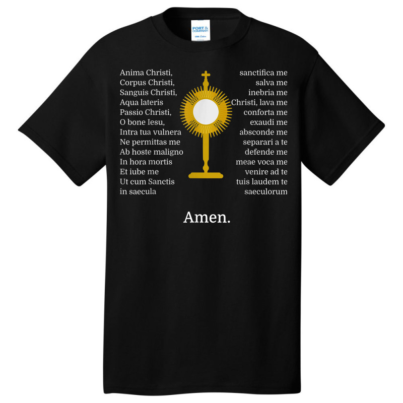 Anima Christi Tshirt Soul Of Christ Sanctify Catholic Latin Basic T-shirt by ReginaldLewisMay | Artistshot