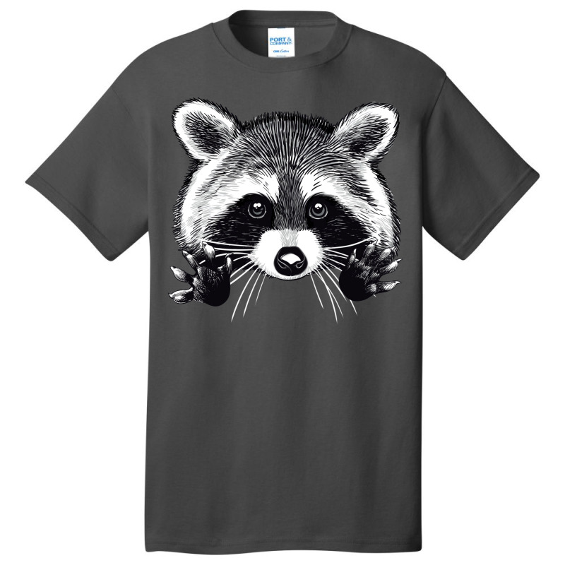 Digital Illustration Of A Little Raccoon Buddy. Basic T-shirt | Artistshot