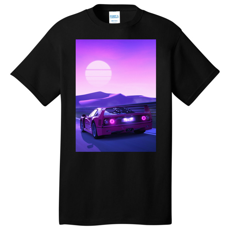 F40 Synthwave Basic T-shirt | Artistshot