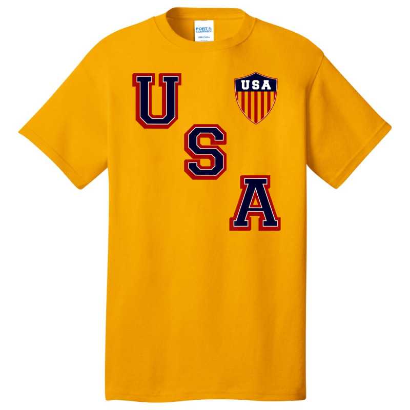 Trending Usa Vintage Hockey 80s Throwback Hockey Jersey Basic T-shirt by haodinhvan1 | Artistshot