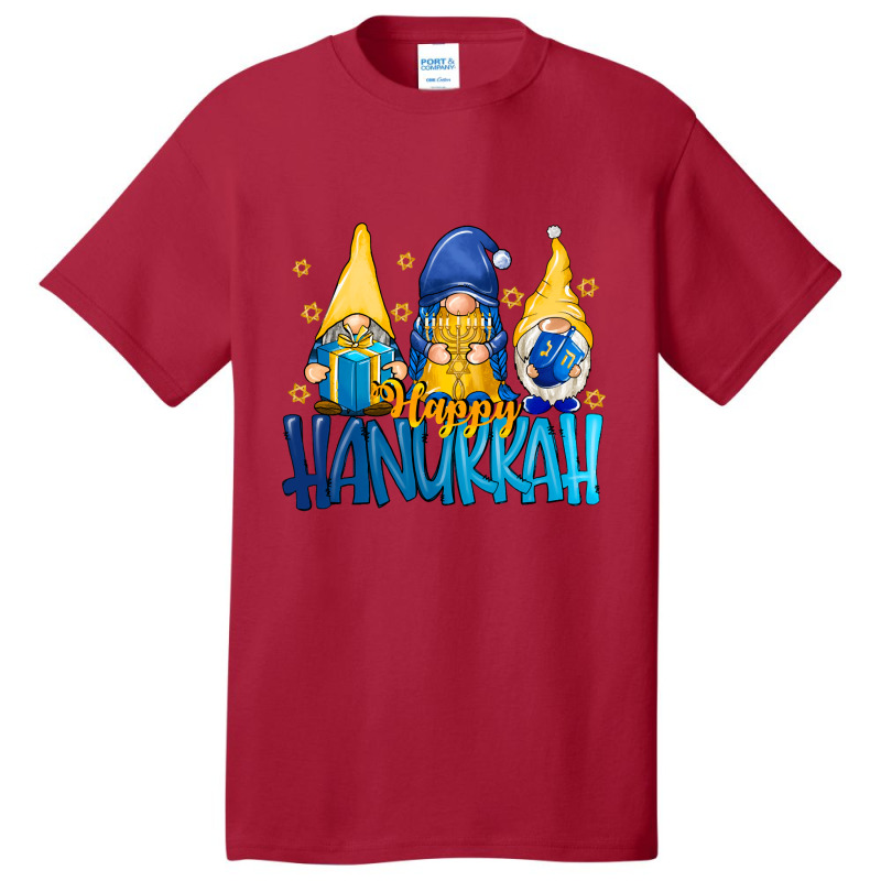 Hot Trend Happy Hanukkah Gnomes Pajamakah Funny Pajama Family Matching Basic T-shirt | Artistshot