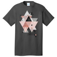 Geometric Compilation In Rose Gold And Blush Pink Basic T-shirt | Artistshot