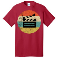 Filmmaker Clapboard Film Director Lover Retro Vintage Sunset Classic T Basic T-shirt | Artistshot