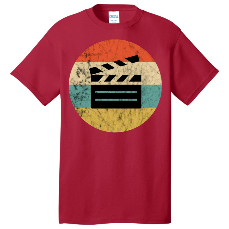 Filmmaker Clapboard Film Director Lover Retro Vintage Sunset Classic T Basic T-shirt by ndetisadhakb | Artistshot