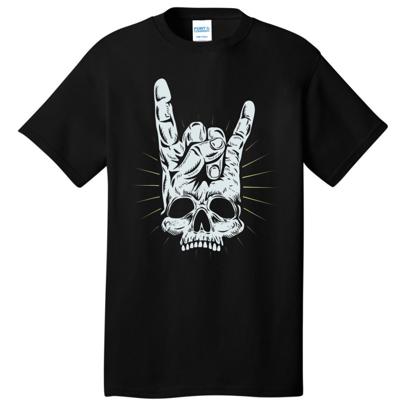 Hot Trend Rock And Roll Skull Hand Basic T-shirt by Sierra Dennis | Artistshot