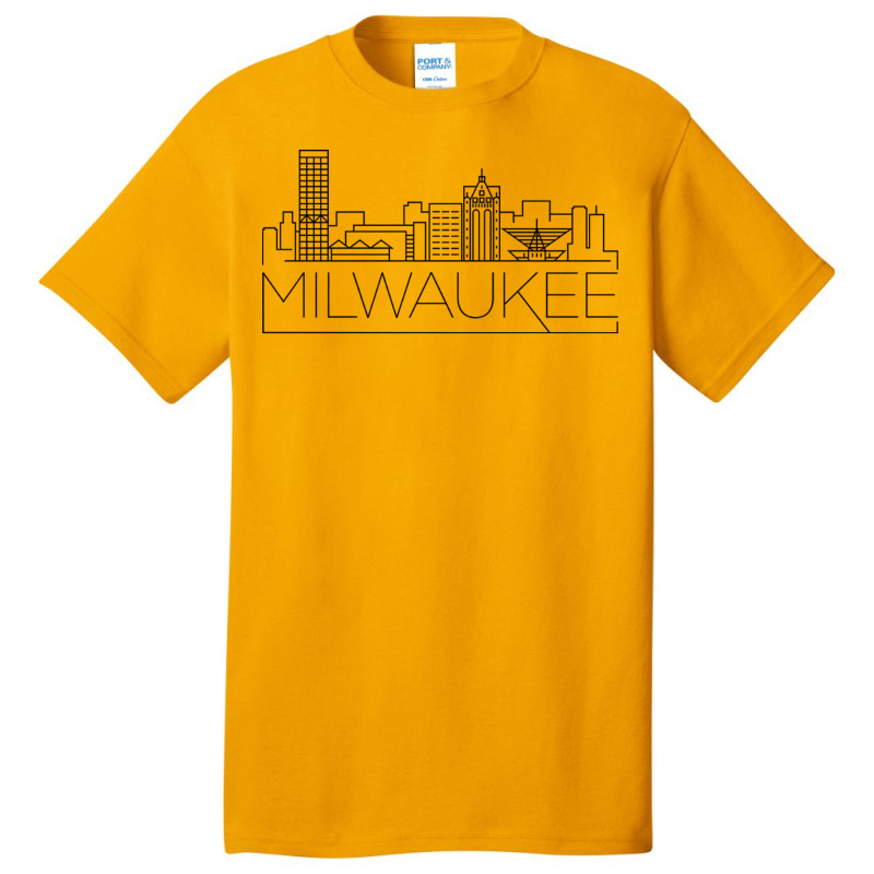 Milwaukee City Minimal 80s Aesthetic Basic T-shirt | Artistshot