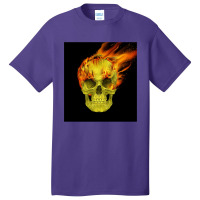 Skull Flame Basic T-shirt | Artistshot