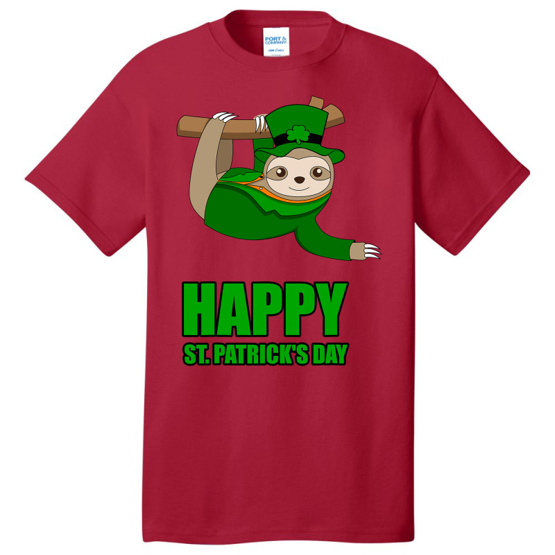 Irish Sloth Happy St Patricks Day Gift Kids Ireland Basic T-shirt | Artistshot