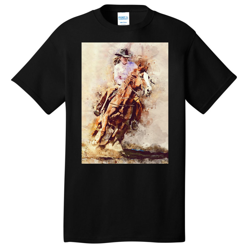 Hot Trend Cowgirl  Rides Galloping Horse Basic T-shirt | Artistshot