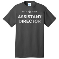 Film Crew Assistant Director  Red Retro Basic T-shirt | Artistshot