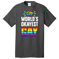 World's Okayest Gay Basic T-shirt | Artistshot