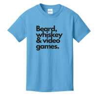 Beard, Whiskey   Video Games  Manly Whiskey Drinker Basic Youth T-shirt | Artistshot