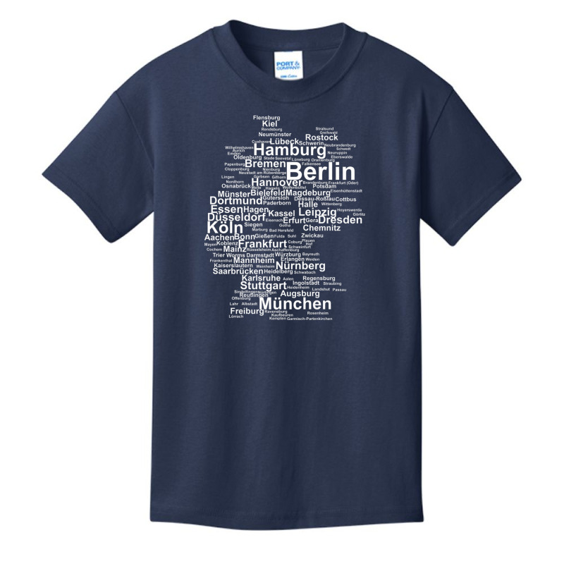 Germany Map Silhouette Towns Cities Berlin Hamburg Travel Premium T Sh Basic Youth T-shirt | Artistshot