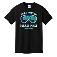 Free Diving, Torrey Pines California Underwater Divers Mask T Shirt Basic Youth T-shirt | Artistshot