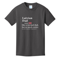 Mens Latvian Dad Definition  Fathers Day Gift Flag Basic Youth T-shirt | Artistshot