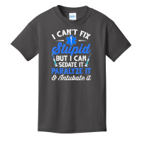 Paramedic Emt Can Sedate And Paralyze Stupid Funny Ems T Shirt Basic Youth T-shirt | Artistshot