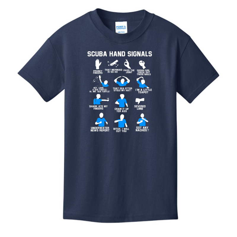 Hot Trend Scuba Hand Signals Diver Hand Sign Basic Youth T-shirt by Sierra Dennis | Artistshot