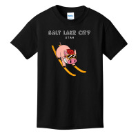 Salt Lake City Utah   Funny Pig Ski Tank Top Basic Youth T-shirt | Artistshot