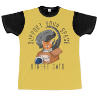 Support Your Space Street Cats Graphic T-shirt | Artistshot