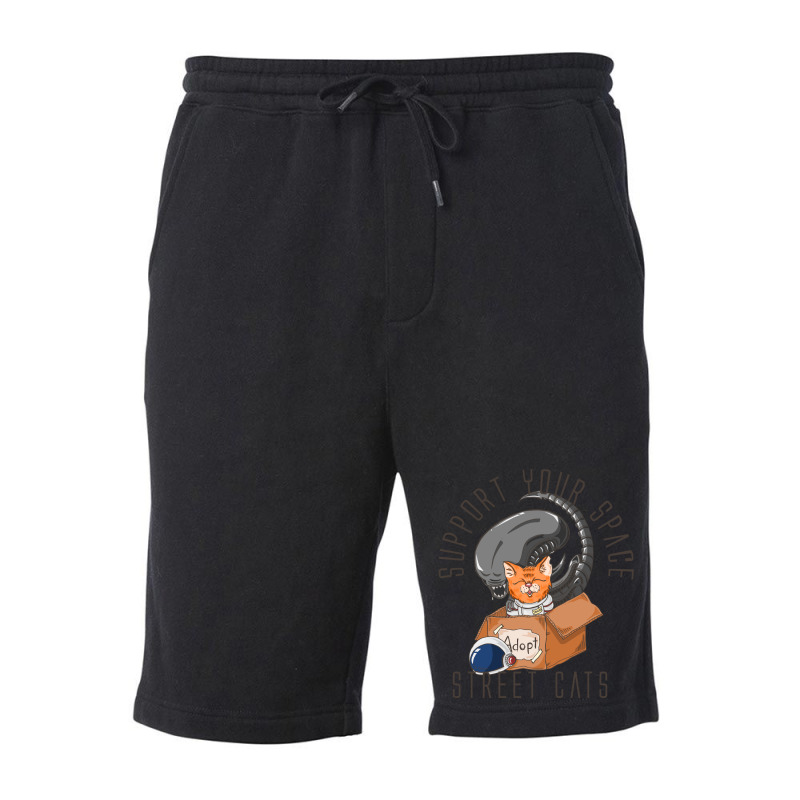 Support Your Space Street Cats Fleece Short | Artistshot