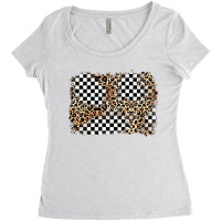 Race Leopard Background Women's Triblend Scoop T-shirt | Artistshot