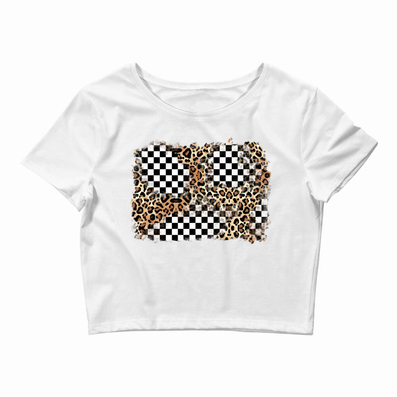 Race Leopard Background Crop Top by Zillion Design Studio | Artistshot