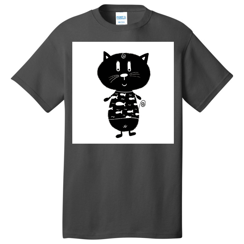 Black And White Cat Nr11 Poster 70s Basic T-shirt | Artistshot