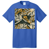 Trend Pattern With Tropical Leaves Plants  Retro Quote Basic T-shirt | Artistshot