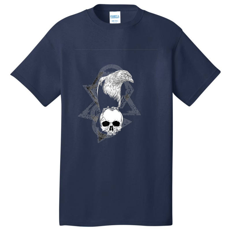 Hot Trend Crow Raven Norse Skull Viking Style For Vikings Lover Basic T-shirt by Sizemore Adame | Artistshot