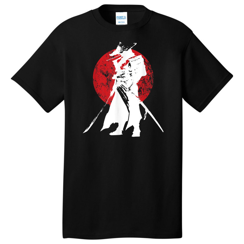 Vintage Japanese Samurai Retro Bushido Warrior Japan Sword Basic T-shirt by JohannaRaeBrown | Artistshot