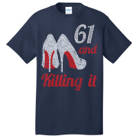 Womens 61 Year Old High Heel Rhinestone 1961 61st Birthday Lady Premiu Basic T-shirt | Artistshot