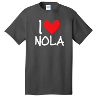 I Love Nola Name Personalized Girl Woman Bff Friend Heart Basic T-shirt | Artistshot