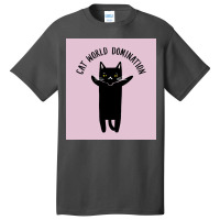 Cat World Domination Poster Hipster Basic T-shirt | Artistshot