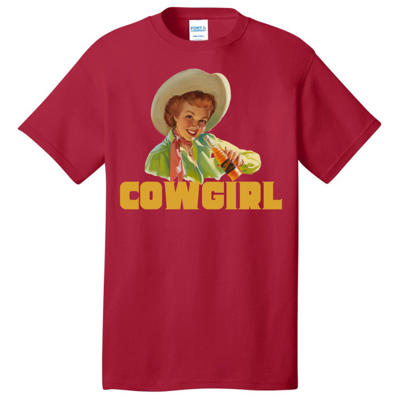 Vintage Cowgirl Basic T-shirt by buddoxhardoe | Artistshot