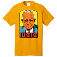 I Like Ike   Vintage Style Eisenhower Graphic Basic T-shirt | Artistshot