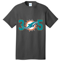 305 Modern Miami Football, Cool Dolphin, Tailgate Party Fan Premium Basic T-shirt | Artistshot