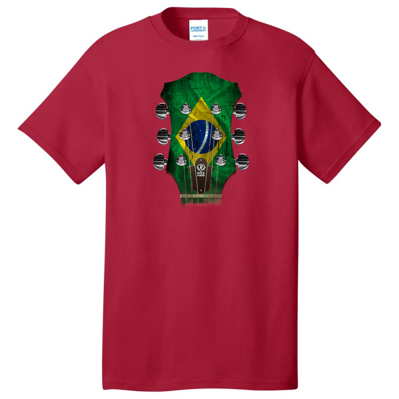 Guitar Headstock Brazil Basic T-shirt by CharlesZacharias | Artistshot