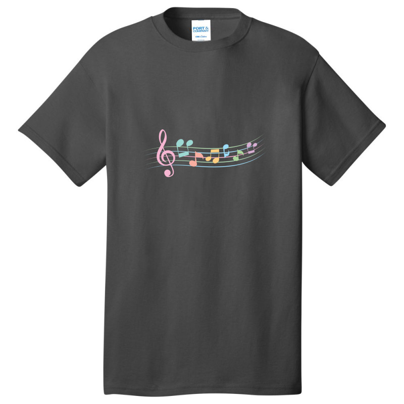 Colorful Music Notes 1 Basic T-shirt by JenniferJones | Artistshot