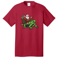 Santa Delivering Christmas Riding 1 Basic T-shirt | Artistshot