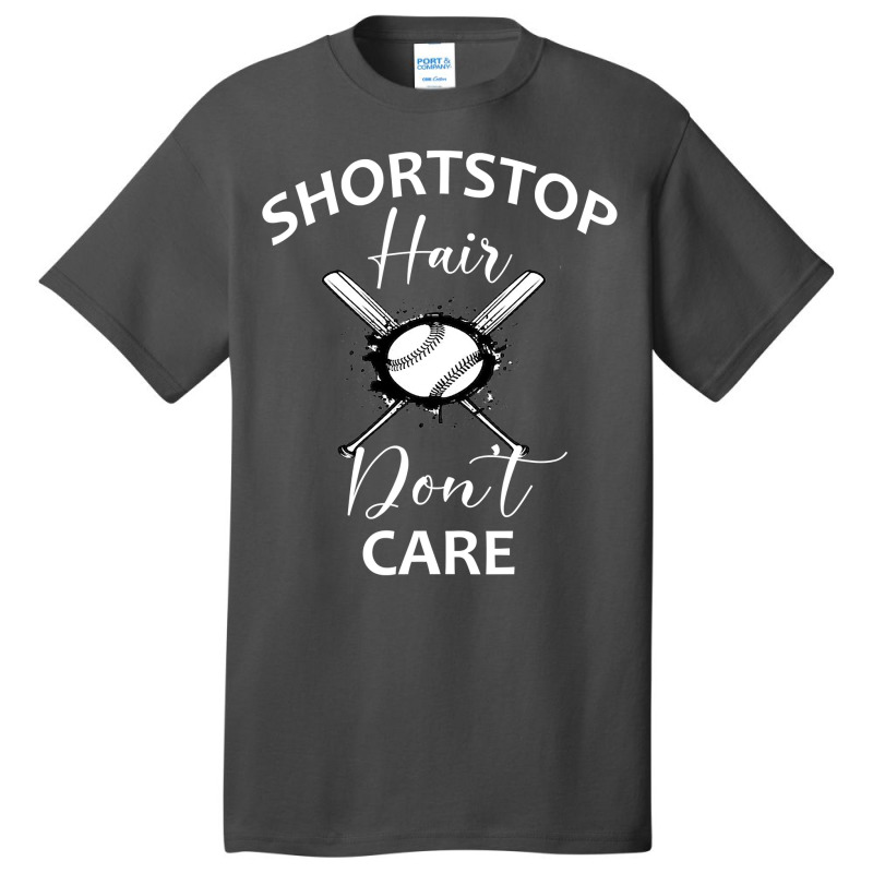 Softball Teen Girls Women Shortstop Hair Dont Care Saying Basic T-shirt | Artistshot