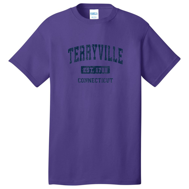 Terryville Connecticut Ct Vintage Athletic Sports Design Basic T-shirt by kajmakgezimiy | Artistshot