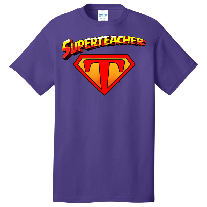 Superteacher Superhero Funny Teacher Superteacher Basic T-shirt | Artistshot