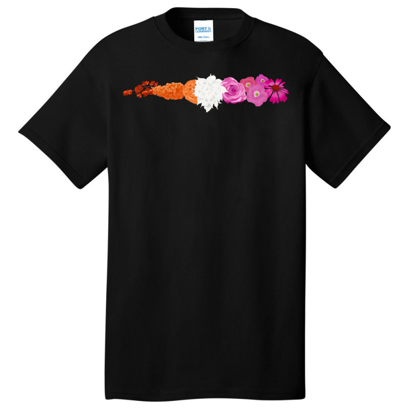 Subtle Lesbian Pride Flowers Basic T-shirt by jorsievinettc | Artistshot