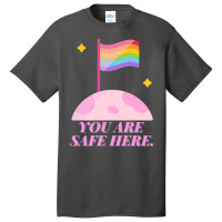 You Are Safe Here Pastel Basic T-shirt | Artistshot