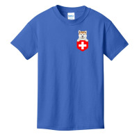 Limited Edition Switzerland Flag Akita Dog In Pocket Basic Youth T-shirt | Artistshot