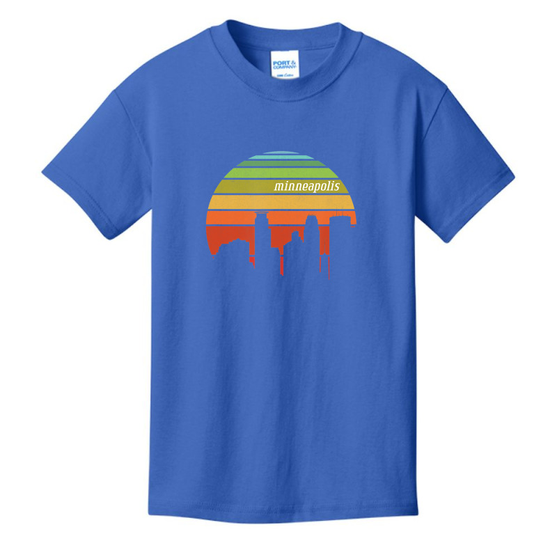 Trending Retro Minneapolis Minnesota Cityscape Basic Youth T-shirt | Artistshot