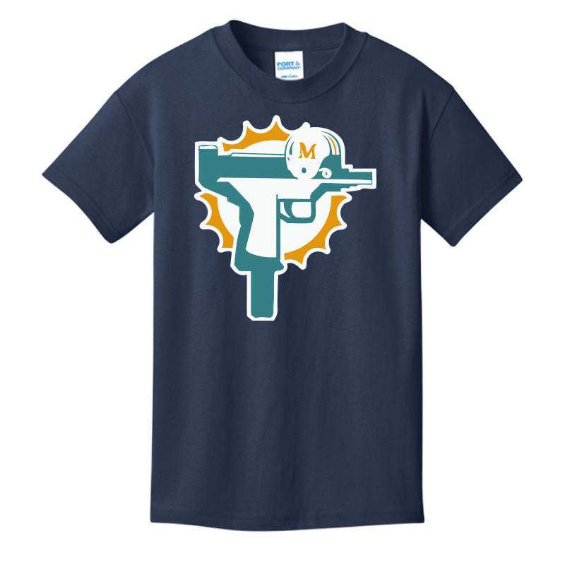 Miami Gun Dolphin Basic Youth T-shirt | Artistshot