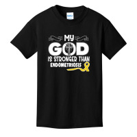 Limited Edition Endometriosis Awareness My God Is Stronger Than - In T Basic Youth T-shirt | Artistshot