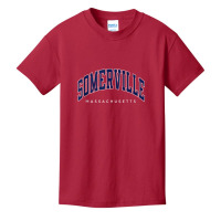 Somerville Massachusetts Ma Varsity Style Navy Text Tank Top Basic Youth T-shirt | Artistshot